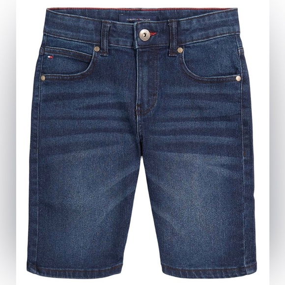 Tommy Hilfiger Boys Blue Denim Adjustable Waist Shorts Boys Size 14 - Picture 1 of 15